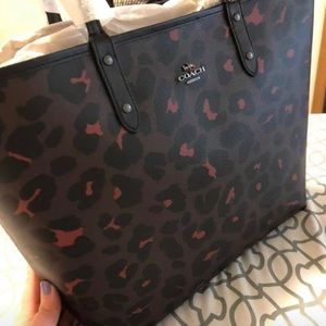 Coach Reversible Leopard Print Tote